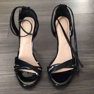 Aldo Black Strap Heels SZ 8.5 NWOT